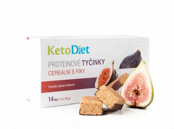 KetoDiet II. jakost KetoDiet Proteinové tyčinky cereální s fíky 14ks 14 ks porovnat ceny