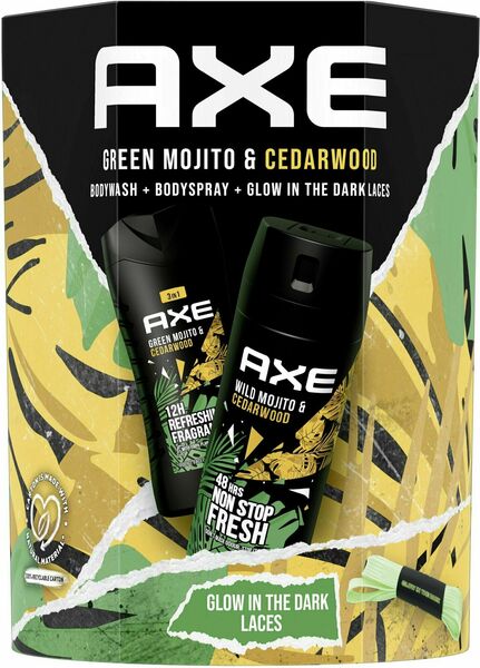 Axe Green Mojito&Cedarwood vánoční balíček pro muže s tkaničkami 3 ks porovnat ceny