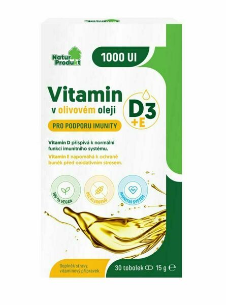 Naturprodukt Vitamin D + E v olivovém oleji 30 tobolek porovnat ceny