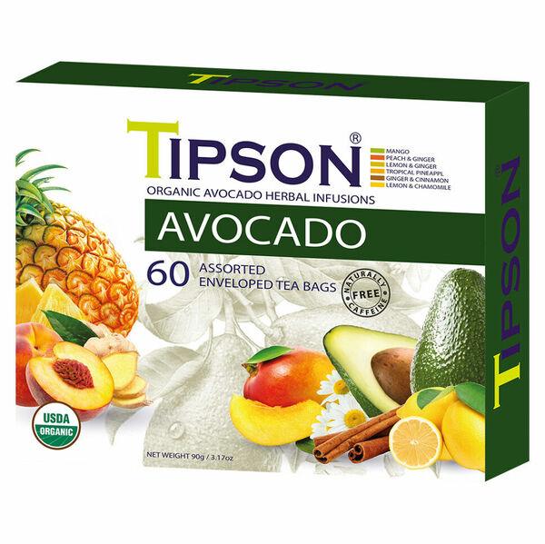 TIPSON Avocado kazeta bylinný čaj BIO 60 sáčků porovnat ceny