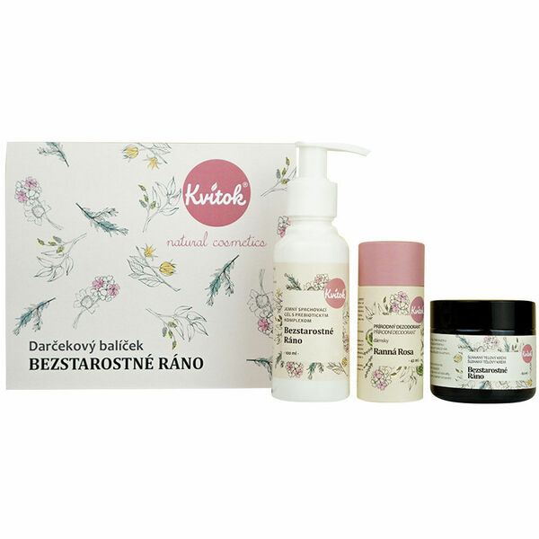 KVITOK Bezstarostné ráno Tělový krém 60ml+Sprchový gel 100ml+ Deodorant 42g porovnat ceny