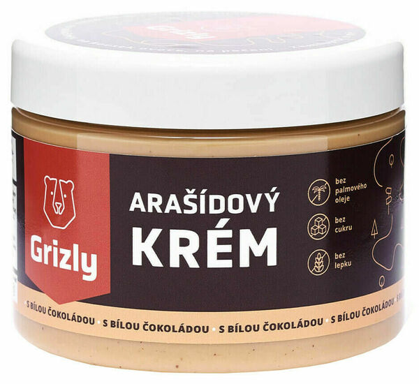 GRIZLY Arašídové máslo s bílou čokoládou 500g porovnat ceny