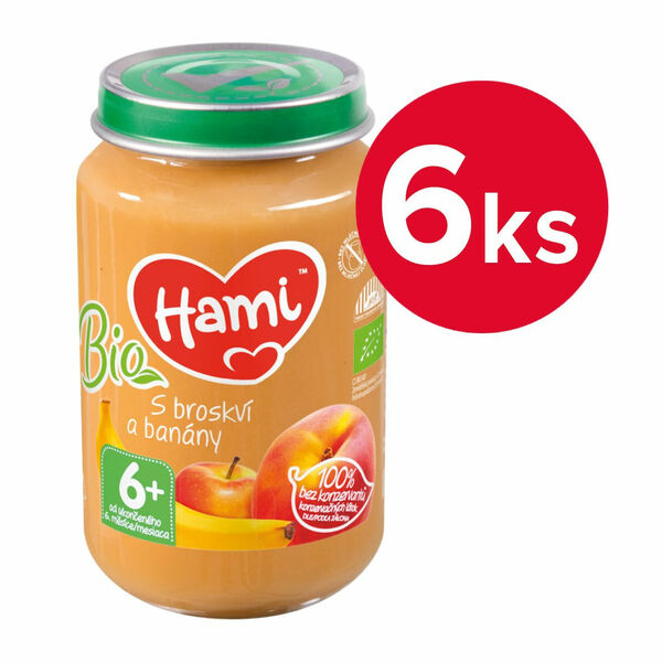 Hami BIO Broskve a banány 6m+ 6x200 g porovnat ceny