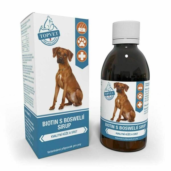 Topvet For Pets Biotin s boswélií sirup pro psy 200 ml porovnat ceny