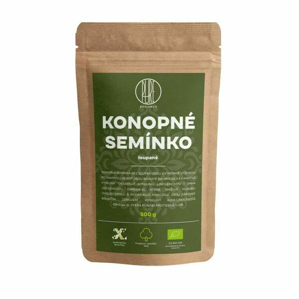 BrainMax Pure Konopné semínko loupané BIO 500 g porovnat ceny