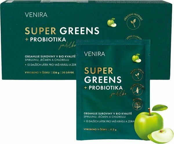 Venira super greens + probiotika, jablko 30 sáčků porovnat ceny