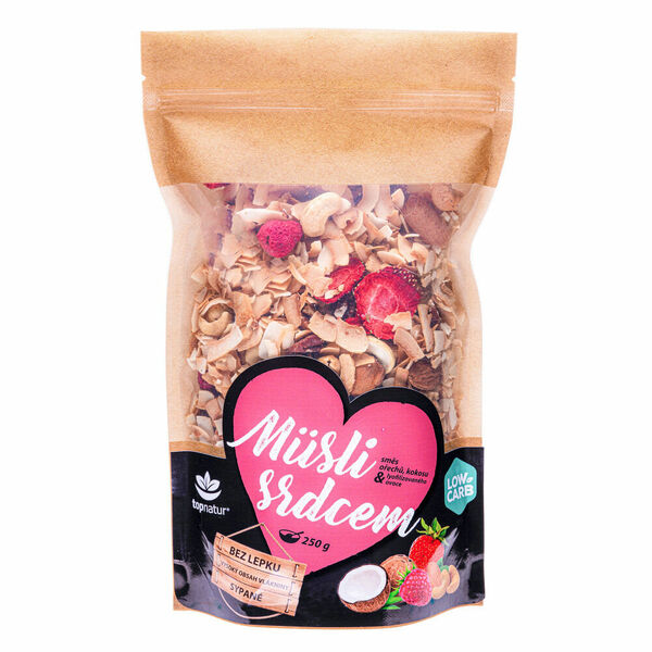 TOPNATUR Müsli srdcem Low Carb mix 250 g porovnat ceny