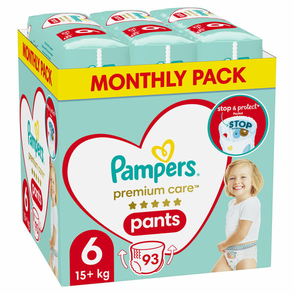 Pampers PAMPERS Premium Care Plenkové Kalhotky Vel. 6 (93 Kusů) 93 ks porovnat ceny