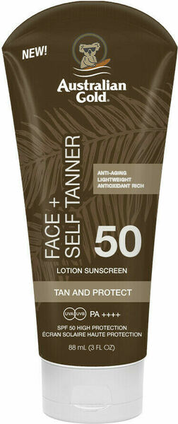 Australian Gold, Face + Self tanner, SPF 50, 88ml porovnat ceny