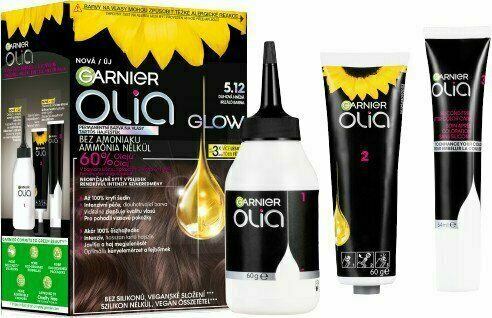 Garnier Olia Glow permanentní barva na vlasy 5.12, duhová hnědá porovnat ceny