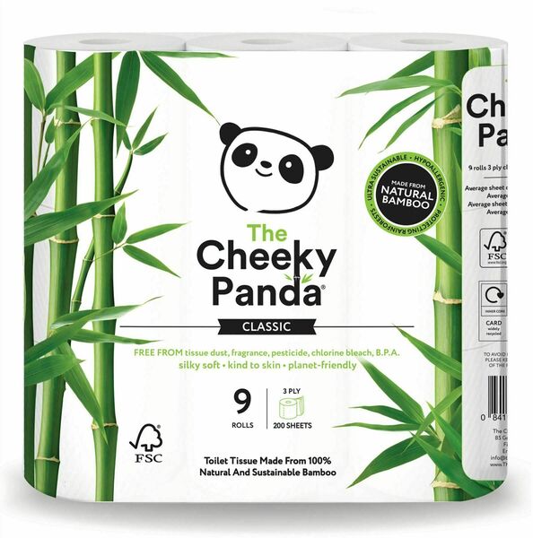 Cheeky Panda Toaletní papír 3-vrstvý 200 útržků 9 rolí porovnat ceny