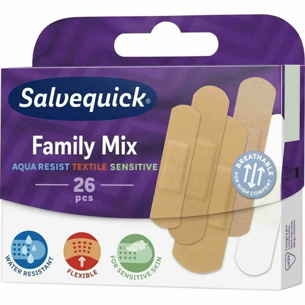 Salvequick Family Mix Sada rodinných náplastí, 26ks porovnat ceny