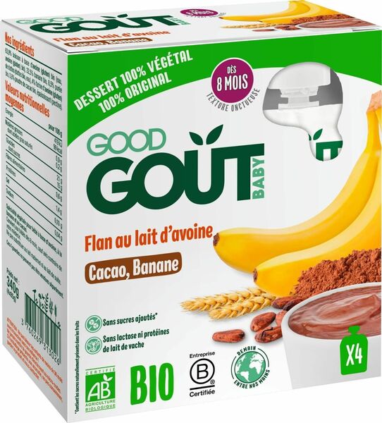 Good Gout BIO Ovesný dezert s banánem, datlemi a kakaem 4x85g porovnat ceny