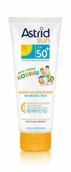 Astrid SUN Rodinné mléko na opalování OF 50+ 250 ml porovnat ceny