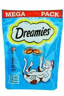 Dreamies kočka pochoutka mega pack s lososem 180g porovnat ceny