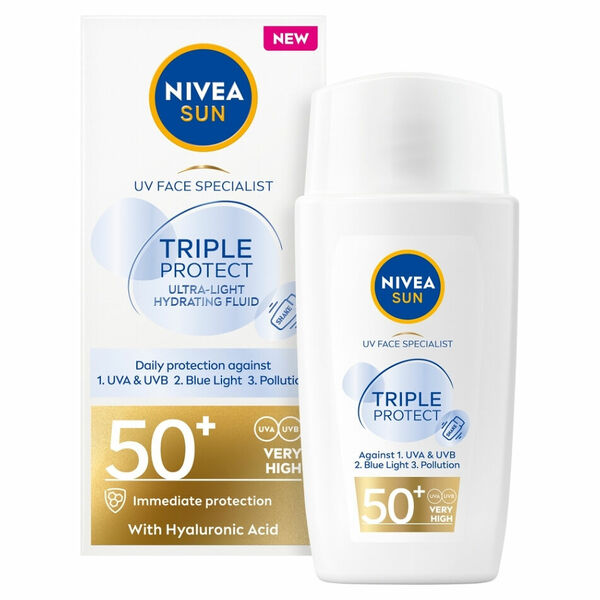 NIVEA  Sun Triple Protect Lehký hydratační krém na opalování OF 50+ 40 ml porovnat ceny