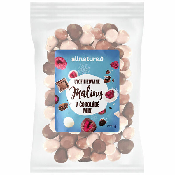 ALLNATURE Mrazem sušené maliny mix čokolád 250 g porovnat ceny