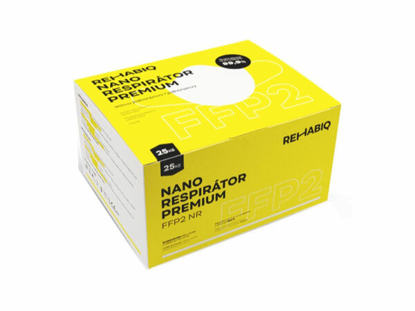 České nano respirátory Rehabiq Premium FFP2 s účinností 12 hodin 25 kusů porovnat ceny