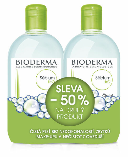 BIODERMA Sebium H2O micelární voda výhodné balení 2x500ml porovnat ceny