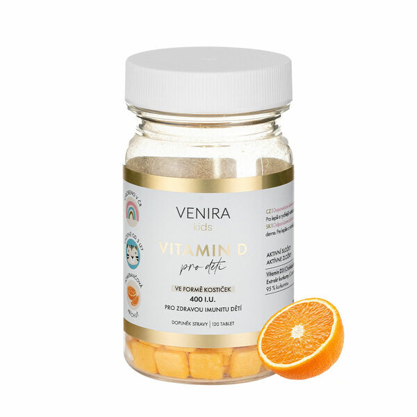 Venira kids Vitamin D pro děti ve formě kostiček 120 tablet porovnat ceny