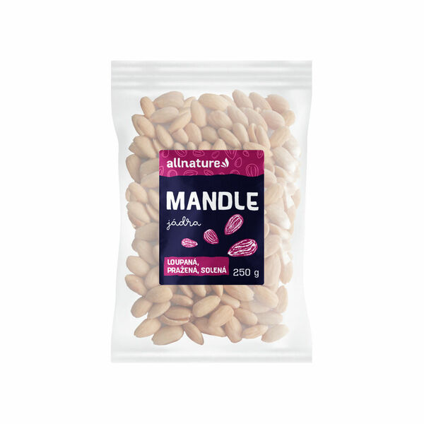 ALLNATURE Mandle loupané pražené solené 250 g porovnat ceny