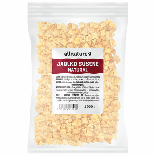 Allnature Jablko sušené natural 1000 g porovnat ceny