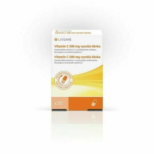 LIVSANE Vitamin C 500mg vysoká dávka cps.30 porovnat ceny