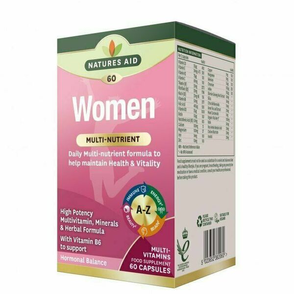 NATURES AID Women Multinutrient + Superfoods 60 kapslí porovnat ceny