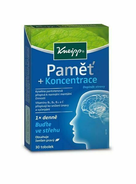 Kneipp Paměť + Koncentrace 30 tobolek porovnat ceny