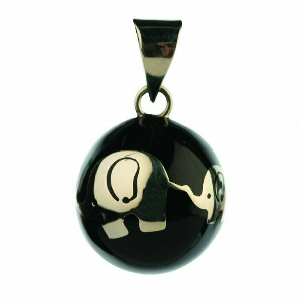 Bola těhotenská rolnička ESSENTIALS Black with golden elephant porovnat ceny