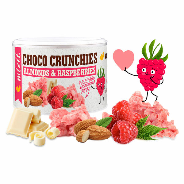 MIXIT Crunchies malinové čokohrudky s mandlemi 140 g porovnat ceny