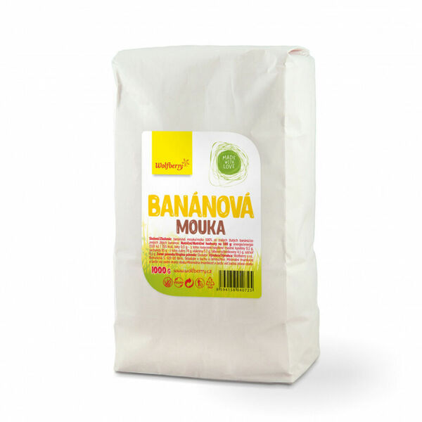 WOLFBERRY Banánová mouka ze žlutých banánů 1000 g porovnat ceny