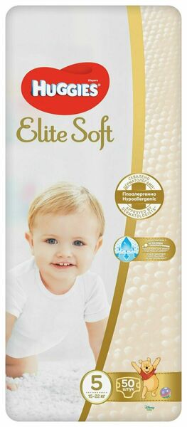 Huggies Elite Soft 5 15-22kg 50ks porovnat ceny