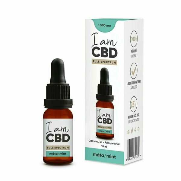 I am CBD Full spectrum CBD olej 15% máta 10ml porovnat ceny