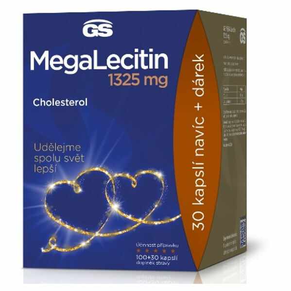 GS Megalecitin 1325 mg 100 + 30 kapslí DÁRKOVÉ balení 2022 porovnat ceny