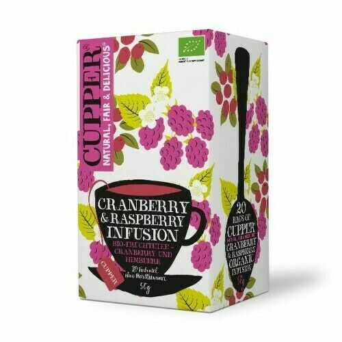 Cupper BIO čaj Cranberry & Raspberry 20 n.s. porovnat ceny