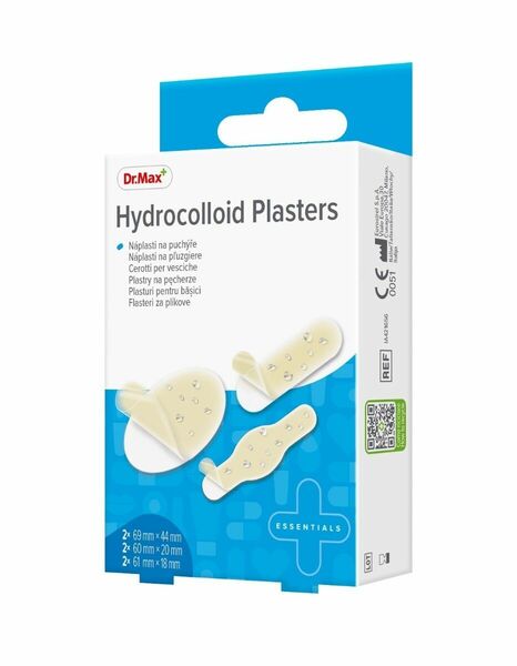 Dr. Max Hydrocolloid Plasters 3 velikosti náplasti na puchýře 6 ks porovnat ceny