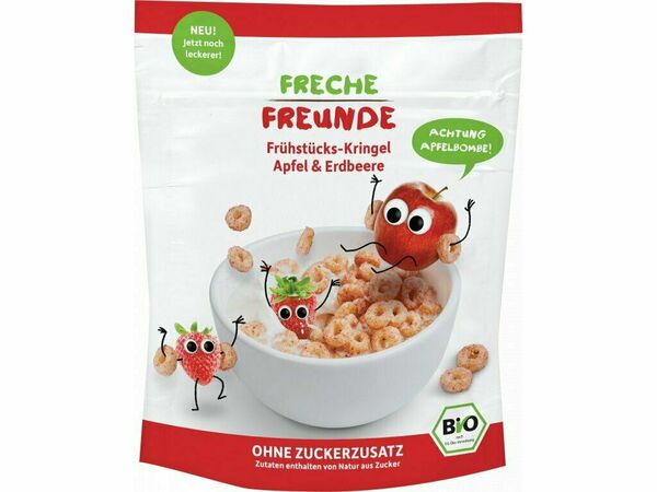 Freche Freunde  BIO Cereálie - kroužky - Jablko a jahoda 125g porovnat ceny