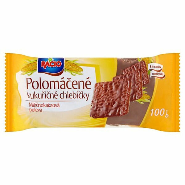RACIO Polomáčené kukuřičné mléčnokakaová poleva 100 g porovnat ceny