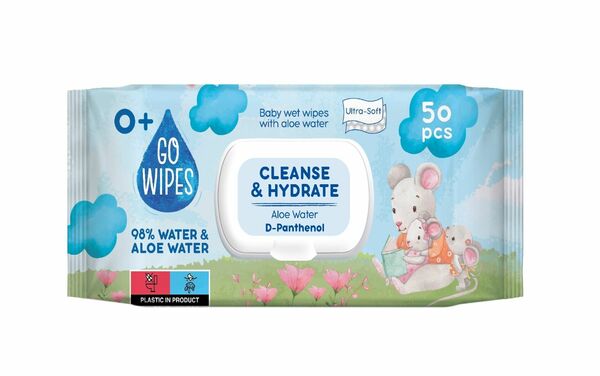 GoWipes Dětské vlhčené ubrousky s Aloe vodou a D-Pantenolem 50 ks porovnat ceny