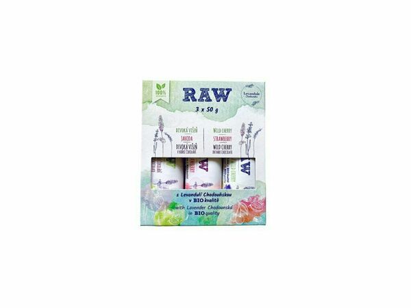 Levandule Chodouňská  BIO RAW TROJPACK tyčinek s Levandulí Chodouňskou 3 x 50 g porovnat ceny