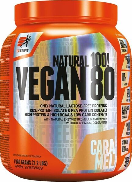 Extrifit Vegan 80 karamel 1000g porovnat ceny