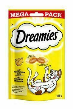 Dreamies kočka pochoutka mega pack se sýrem 180g porovnat ceny