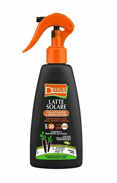 Delice Solaire Black Carrot Sun Milk SPF30 opalovací mléko ve spreji 200 ml porovnat ceny