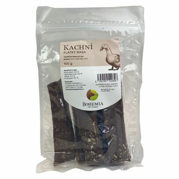BOHEMIA PET FOOD Kachní plátky pro psy 100 g porovnat ceny