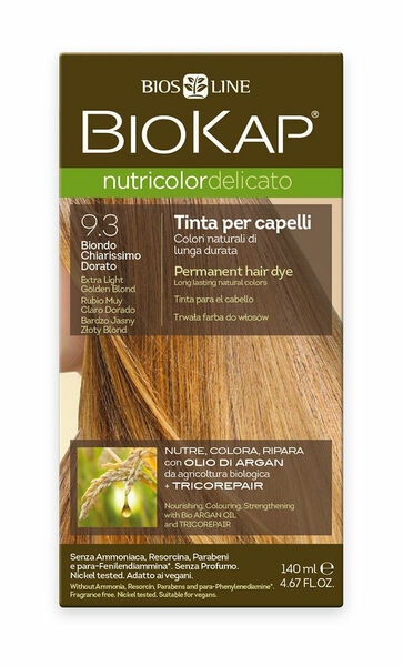 BIOKAP Nutricolor Delicato 9.3 Blond zlatá světlá barva na vlasy 140 ml porovnat ceny