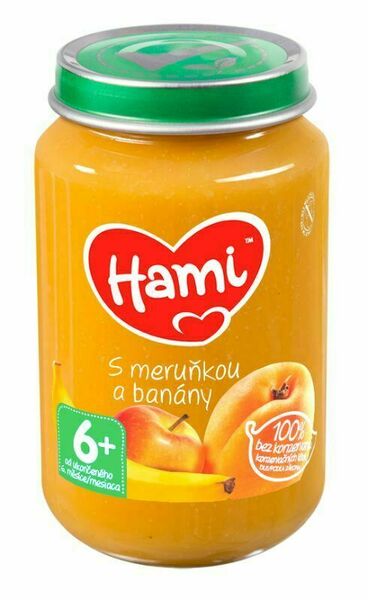 Hami ovocná přesnídávka s meruňkou a banány 200 g, 6+ porovnat ceny