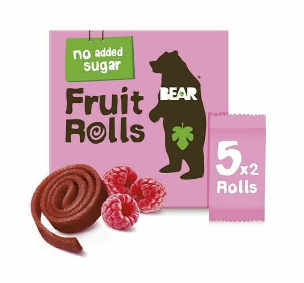 BEAR Fruit Rolls malina ovocné rolované plátky 5x20 g porovnat ceny