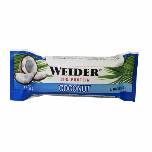 WEIDER 21% protein bar energetická tyčinka příchuť kokos 35 g porovnat ceny