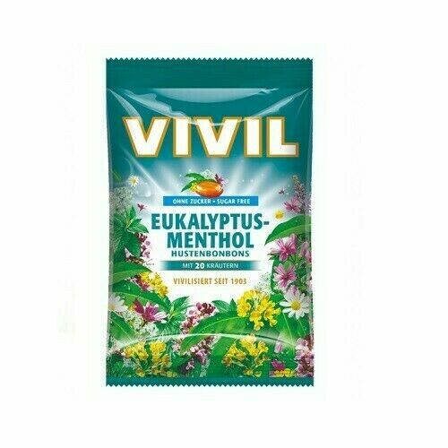 Vivil Eukalyptus, mentol a 20 druhů bylin bonbóny bez cukru 120 g porovnat ceny
